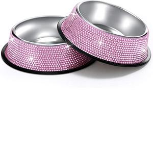 ชุดชามโลหะให้อาหารสุนัขแมว2ชิ้น,ชามให้อาหารน้ำสำหรับสุนัขแมว - Product Image 4