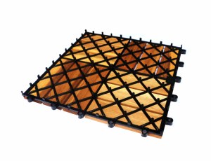 Baldosas de Madera Entramadas para Terraza, Diseño Moderno, 30x30cm, Personalizables, Impermeables, de Madera de Acacia con Base, para Interiores, Sala de Estar - Product Image 5