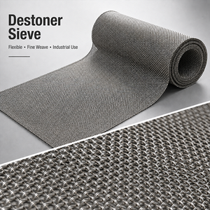 Malla de Acero Galvanizado Ondulado de Tejido Plano para Filtrado de Grava y Arena - Product Image 1
