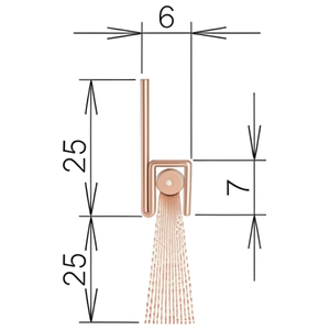 แผ่นกั้นลม Ferrobros FA 25-6 แบบขนสัตว์ ขนาด 1250 มม. x 6 มม. แบบขันสกรู - Product Image 3