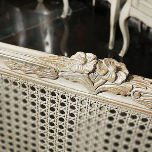 Ensemble de canapés de restaurant en bois et en rotin avec des sièges en mousse douce et des tissus doux magnifiquement sculptés - Product Image 3