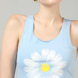 Nuevo estilo de las señoras de verano de algodón camisetas sin mangas logotipo liso impreso gimnasio camisetas sin mangas de talla grande Pakistán mayorista para ropa de playa - Product Image 4