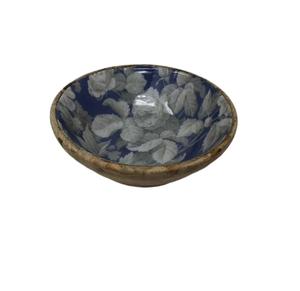 Cuenco de madera con mango, cuenco de servicio multiusos de madera de mango Premium con estampado de esmalte de cerámica para aperitivos, ensaladera de alta calidad - Product Image 4