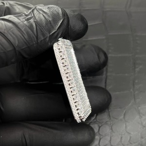 เครื่องทดสอบเพชรผ่านเพชรจี้ชื่อเพชรแบบกำหนดเอง925เงิน VVS จี้ตัวอักษรฮิปฮอปเพชรจี้ดีและเสน่ห์ - Product Image 4