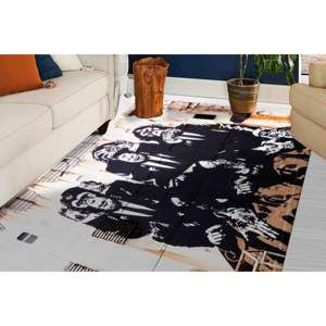 Alfombra con Diseño de Graffiti, Alfombra Estampada con los Tres Monos Sabios de Banksy, Alfombra Suave No Tejida - Product Image 3