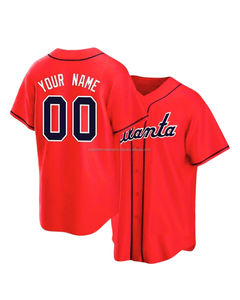 Maillots de sport de baseball imprimés par transfert thermique 100% polyester Baseball et softball Prêt à expédier Meilleure qualité Jersey cousu - Product Image 2