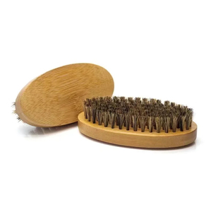 Brosse à barbe en bois MORGANS INDUSTRIES, poils naturels, écologique, design pratique pour les voyages, pour l'entretien des poils du visage, prête pour le salon - Product Image 1