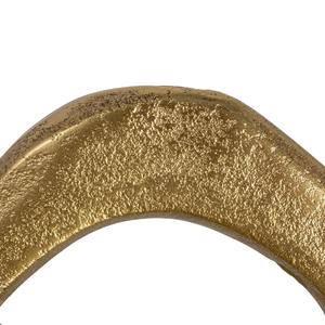 Sculpture de table en métal doré de luxe, artisanale, élément décoratif parfait pour le style de bureau ou de salon, en provenance d'Inde - Product Image 4