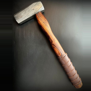 Damascus Steel Hammer Handmade New Design Professional with Wooden <b>Handle</b> Camping Use Hand Tool OEM DIY - Product Image 1