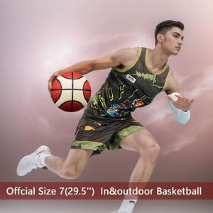 Ballons de basketball gonflables en microfibre orange taille 7 en gros, emballage en vrac avec échantillon gratuit - Product Image 5