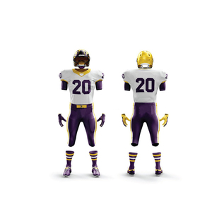 Uniforme de Fútbol Americano Sublimado Personalizado de Alta Calidad, Nuevo Diseño 2025, Calidad Profesional, Transpirable - Product Image 4