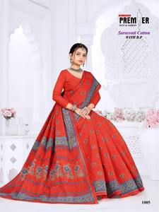 Collection Saree en coton décontracté moderne en gros Léger quotidien avec des motifs imprimés pour les fêtes pour les détaillants Revendeurs - Product Image 4