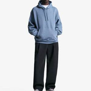 Sweat à capuche décontracté épais et surdimensionné à épaules tombantes avec logo personnalisé uni pour hommes Pull Streetwear pour femmes Sweat-shirt décontracté lourd - Product Image 4