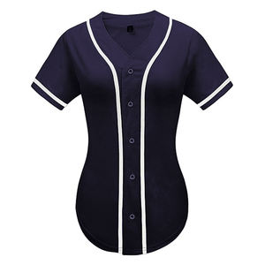 Camiseta de Béisbol Deportiva Ajustada para Mujer, al por Mayor, Transpirable, con Botones en la Parte Delantera, para Equipos Personalizados - Product Image 1