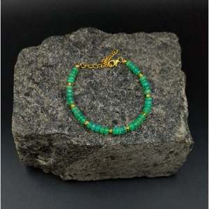 Green Ethiopian <b>Opal</b> <b>Bracelet</b> with 18K Gold Plating Welo <b>Opal</b> Beads Garnet Amethyst Quartz Pearl Gift Jade Material - Product Image 1