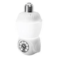Bohlam LED Pintar 1080P HD 355 PTZ Kamera WiFi Putih Hangat Saklar Sensor E26/E14/E27/E40/B22 Lampu Plastik Garansi 2 Tahun 25000