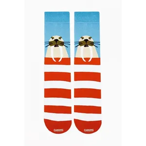 6-Pack <b>Winter</b> <b>Socks</b> with Breathable Warm Sea Ice Animal Pattern Nylon Spandex Knitted Crew Length One Size Fits All Logo on Cuff - Product Image 2
