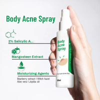 2% acide salicylique dos poitrine acné Spray corps traitement de l'acné Bacne formule Anti-imperfections à action rapide huile d'arbre à thé