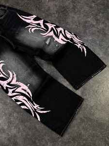 Nuevos Jeans de Mezclilla Super Holgados con Parches Bordados Desgastados Vintage Personalizados para Hombre 2026 - Product Image 4