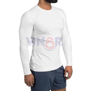 Customizable Men's Full Sleeve Rash Guard Compression <b>Shirt</b> Spandex Fabric Plain Logo Long Gym & <b>Swimming</b> Use MMA Rash guard - Product Image 6