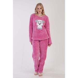 Conjunto de Pijama KADIN WELSOFT con Cuello Redondo, Manga Larga, Diseño Ovalado y Bolsillos - Rosa - Rosa - Product Image 3