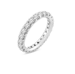 Bague pour femme en micro-pavé de moissanite et diamant, brillante, ajustable, ouverte, deux carats, incrustée de zircon, zircone, pour mariage et fiançailles - Product Image 1