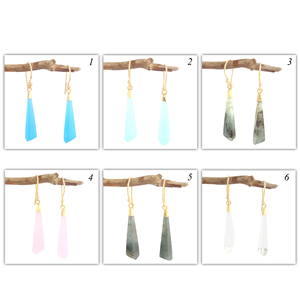 Boucles d'oreilles en forme de goutte d'eau pour femme, classique, en plaqué or 24k, crochet de fil d'oreille, boucles d'oreilles de créateur - Product Image 2