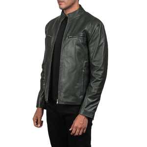 Customized Design Hot Selling Best Winter Men's Slim <b>Genuine</b> Leather Jackets Waterproof Reversible High Street Style - Product Image 3