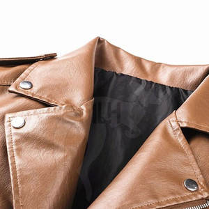 Chaqueta de cuero transpirable de buena calidad 2025 para hombre, chaqueta de cuero de Color personalizado 100% para hombre a la venta - Product Image 5