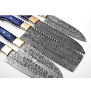 Ensemble de couteaux de Chef de cuisine en acier damas | Manche en bois cuisine maison viande Fruits coupe couteaux de Chef damas ensemble Logo personnalisé - Product Image 6