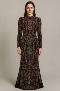 Robe de mariée de luxe à col rond, meilleure robe de mariée empire à volants, robe longue au sol, tissu en tulle importé, broderie, perles, diamants - Product Image 2