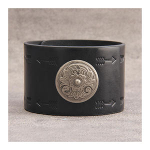 Pulsera de cuero Vintage para hombre, brazalete de cuerda marrón - Product Image 3
