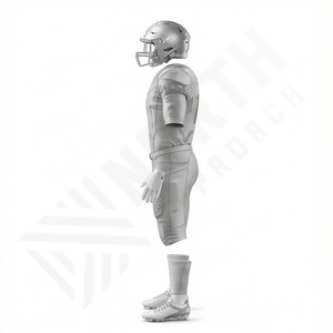 Ensemble d'uniformes de football américain personnalisés, respirant, en sergé, maillot et pantalon, pour hommes et jeunes, vêtements d'entraînement de performance de football américain - Product Image 3