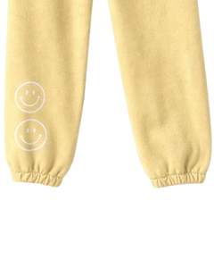 Conjunto de Sudadera con Capucha y Pantalones Deportivos con Estampado de Cara Sonriente Amarilla para Mujer, Sudadera de Felpa con Pantalones a Juego, Ropa Casual - Product Image 6