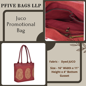 Juco กระเป๋าช้อปปิ้งมีสายรัดวัสดุย้อมสีสำหรับส่งออก - Product Image 5