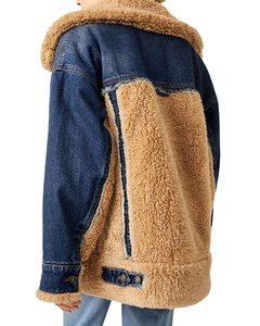 Veste en jean unisexe à col rabattu personnalisé, style ample, chaude, respirante, design frontal, médias mixtes par HI 2026 - Product Image 3