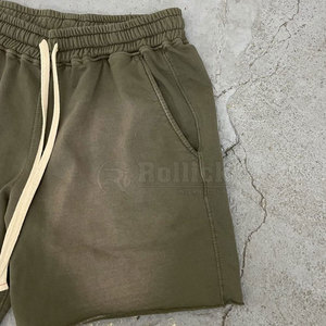 Shorts con Efecto Desgastado por el Sol, Estilo Vintage Premium, Corte Relajado, Tela Suave, Ropa Urbana, Ropa de Verano - Product Image 3