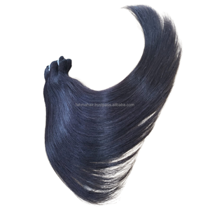 Vente en gros à prix réduit, extensions de cheveux humains naturels brésiliens lisses et soyeux, teints, en vrac, pré-collés, noir naturel - Product Image 5