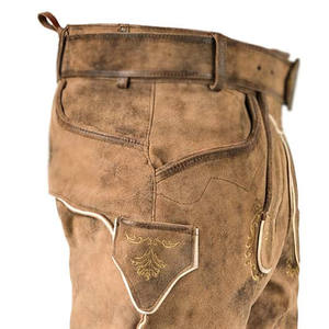 Lederhosen laine légère et durable Short brodé à la mode écologique High Street Design solide respirant doux - Product Image 5