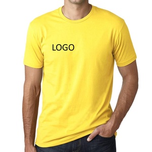 T-shirts à col rond en coton biologique 100% de haute qualité T-shirts unis avec logo imprimé personnalisé pour hommes en gros - Product Image 3