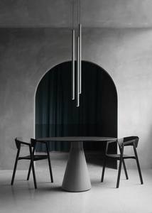 Table de salle à manger en céramique crème diamant Mobilier de cuisine rond moderne Centre de table design contemporain Bentu Design DING Rectangulaire - Product Image 3