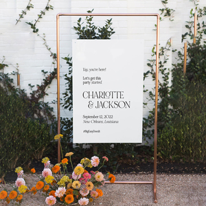 Support de bienvenue de luxe en fer blanc Décoration de mariage d'intérieur classique Panneaux d'entrée Nouvelle arrivée pour les mariages haut de gamme - Product Image 3