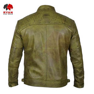 Chaqueta de Cuero para Hombre, Logotipo Personalizado, Color Sólido, Alta Calidad, Diseño Único, Tallas Grandes, Servicios OEM y ODM Disponibles - Product Image 5