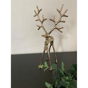 Artisanat en métal Sculpture de renne décorative Fournitures d'ornements miniatures décoratifs de Noël - Product Image 1