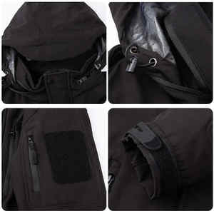 Veste softshell imperméable bon marché pour hommes, doublée polaire et imperméable de couleur, avec logo, pour sport de plein air unisexe. - Product Image 4