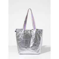[miyansol] Sac fourre-tout long Foil2 pour femme, en Tyvek, élégant, durable, ouvert, léger, imperméable, idéal pour le shopping quotidien