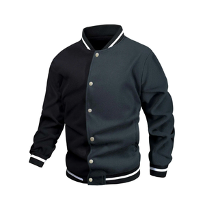 Chaqueta universitaria de lana personalizada a la moda de invierno para hombre con mangas de cuero chaquetas con letras al por mayor Logotipo de diseñador personalizado - Product Image 1