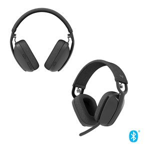 Logi Zone Vibe 100 Graphite Over Ear Bluetooth Headphones With Noise Reduction And <b>Microphone</b> - Product Image 5