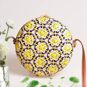 Sacs à main 100% bambou, tissés à la main, sac naturel, sac bandoulière coloré, prix de gros bon marché - Product Image 6