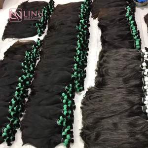 Extensions de cheveux vietnamiens Remy 100% cuticules alignées de haute qualité en vrac cheveux russes personnaliser le style et la couleur - Product Image 2